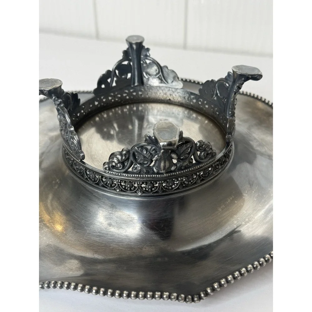 Antique Barbour Silver Co Quadruple Silverplate Bridal Basket Dish 1892-1898 GUC